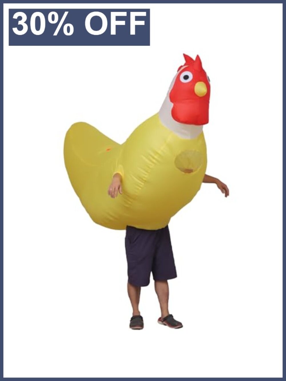 Inflatable Chicken Banana Costume Adult Halloween Funny Blow Up